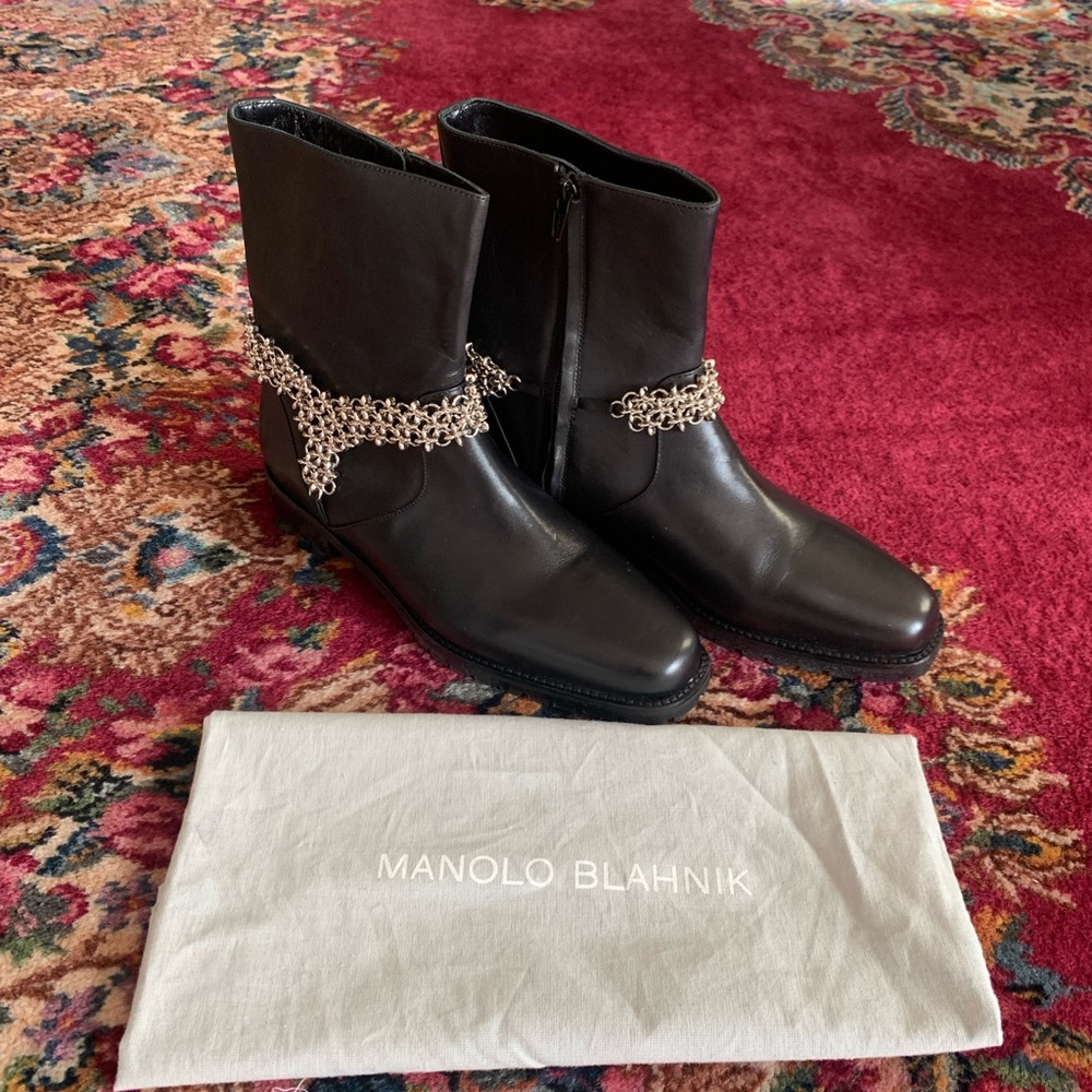 Manolo Blahnik - Black Boots, women’s size 40.5 (US 9.5)